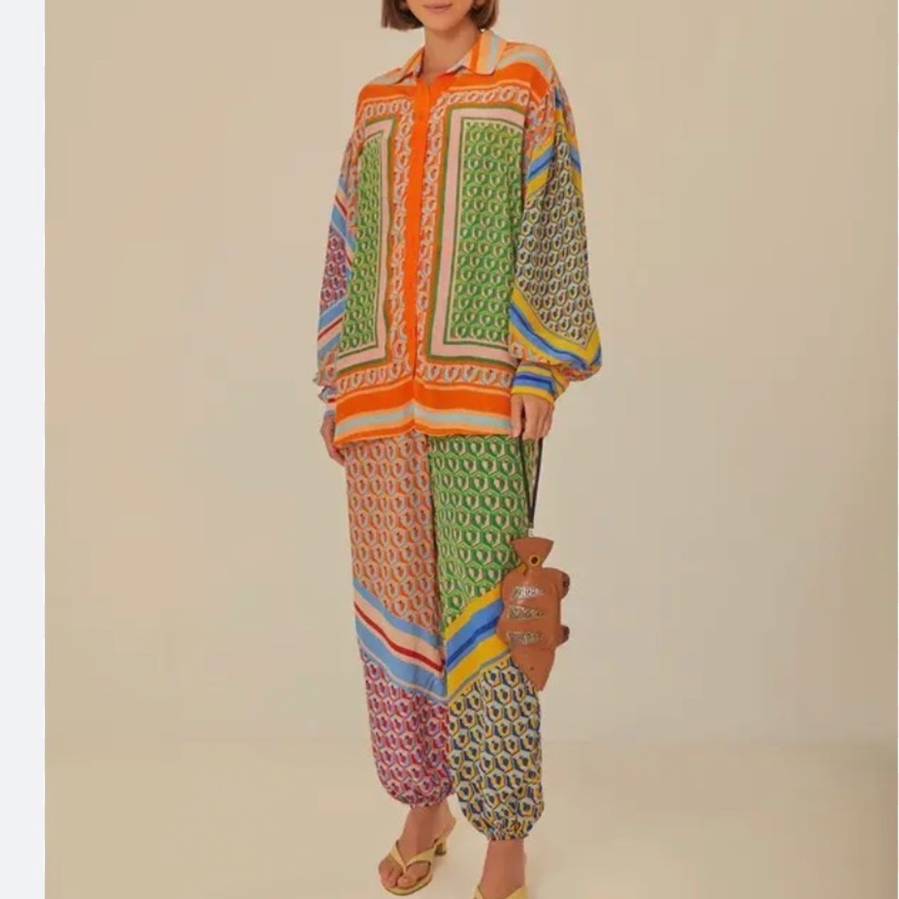 Mixed Cashew Scarf Pants Color: CASHEW SCARF MIX